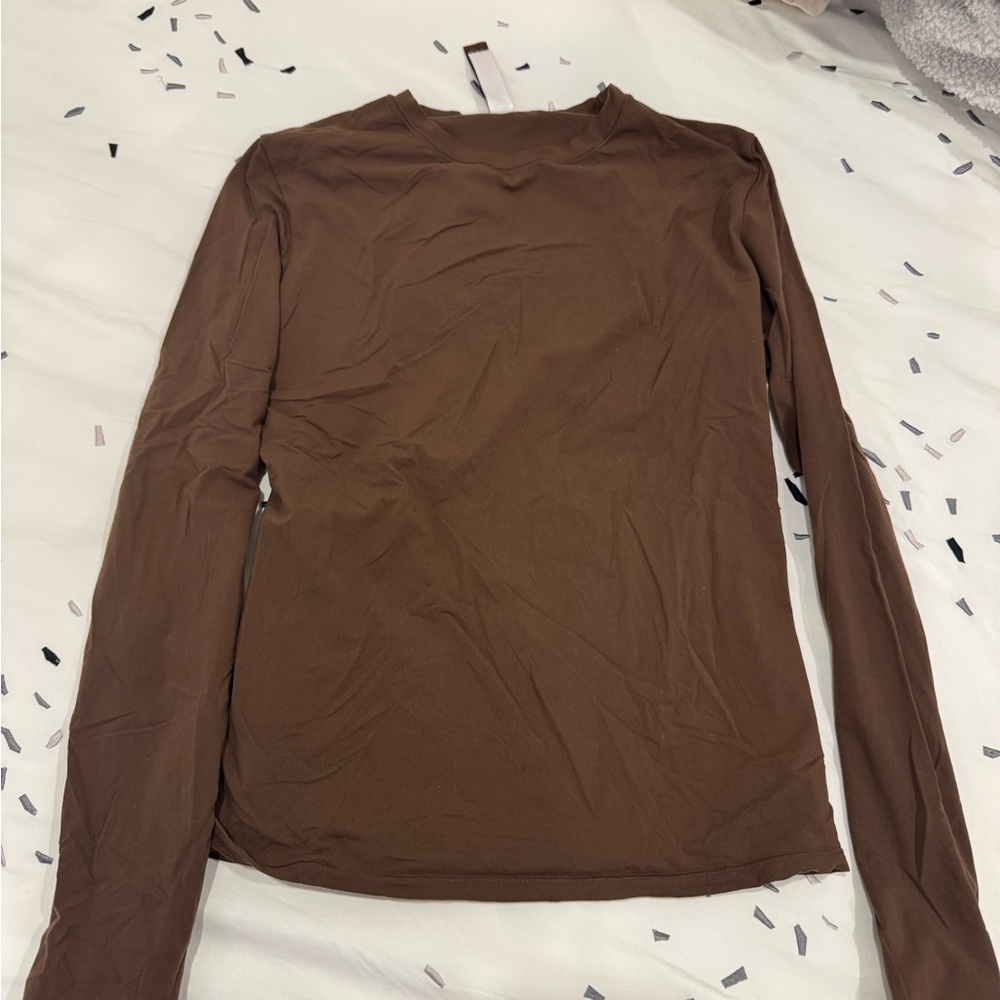 SKIMS Chocolate Long Sleeve Women's Top